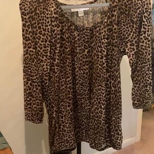 Michael Kors Animal Print top.  Worn once. Sz L. Great buy